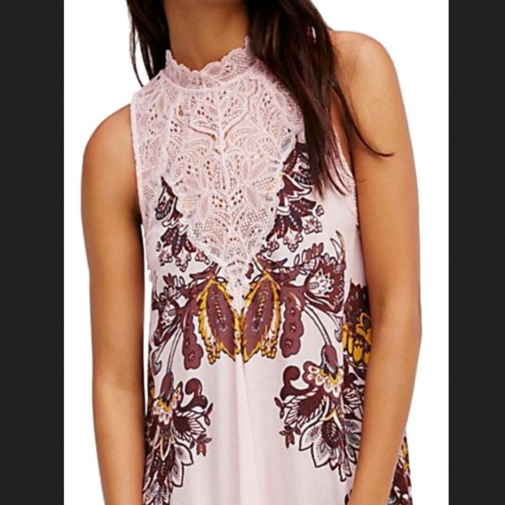 Free People Marsha Blush Floral Dress - Picture 2 of 4